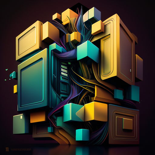 Abstract storage graphics concept