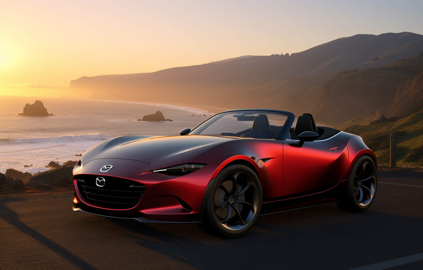 Mazda Miata Concept Roadster with Retro Headlights