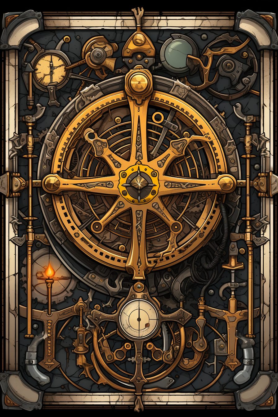 Mechanical tools tarot card cover