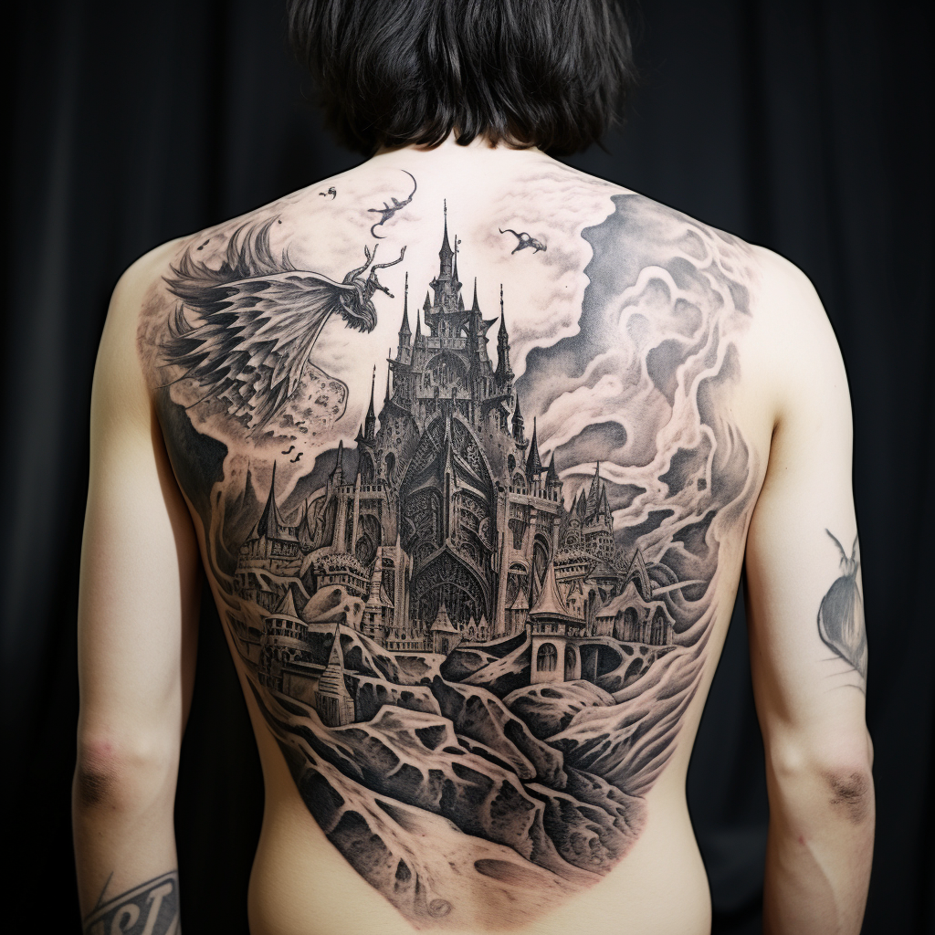 Mont Saint Michel dragon tattoo