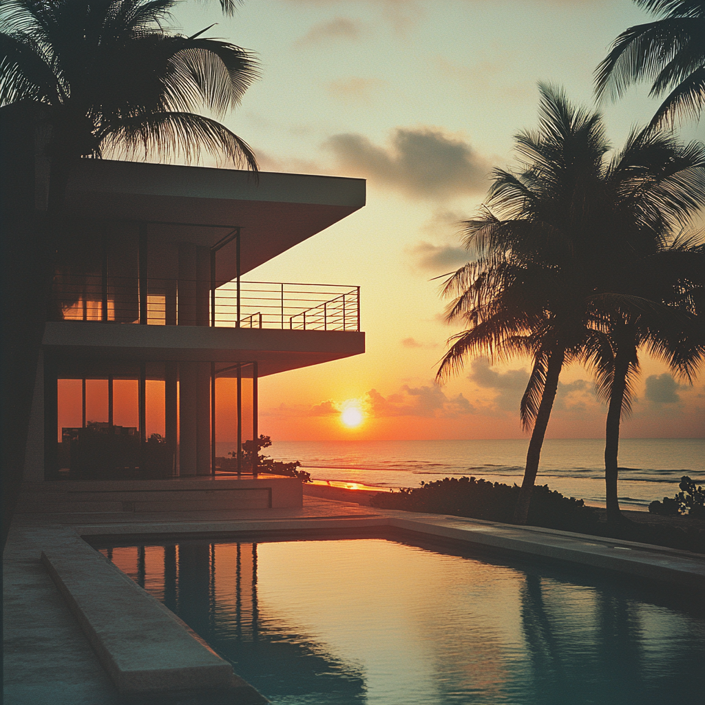 Miami Beach Villa Sunset View