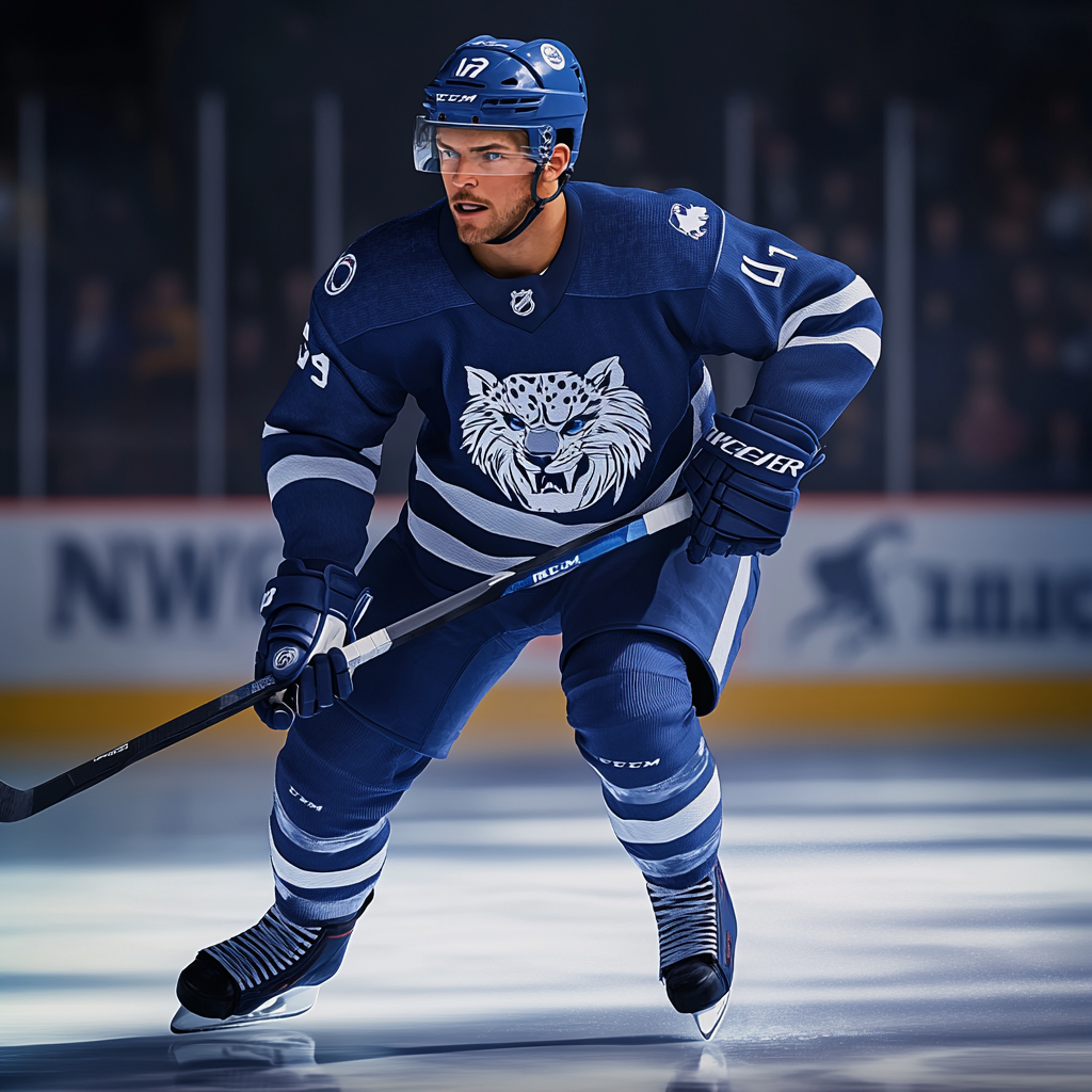 NHL player in Wildcats team uniform