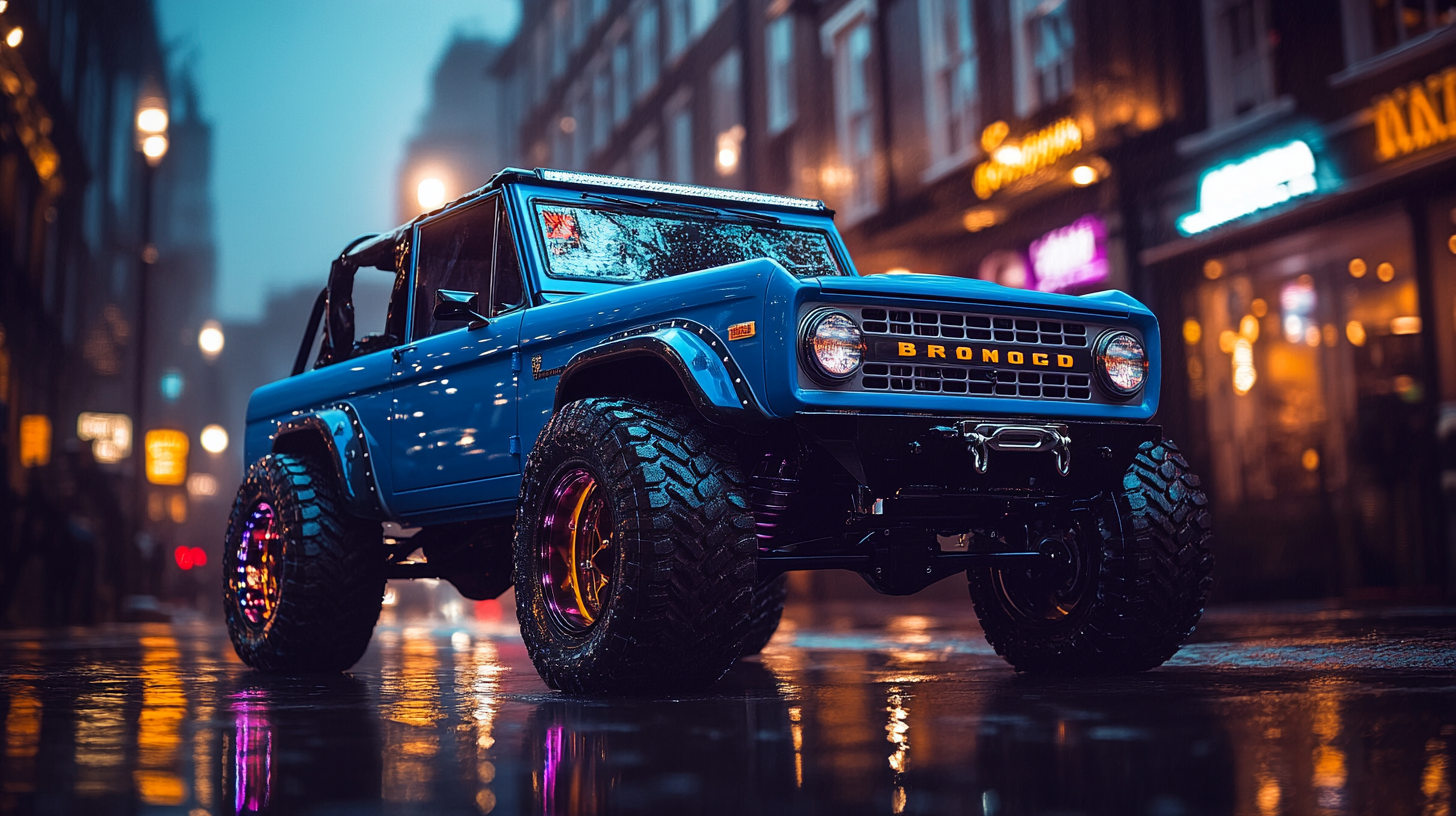 White Ford Bronco in London