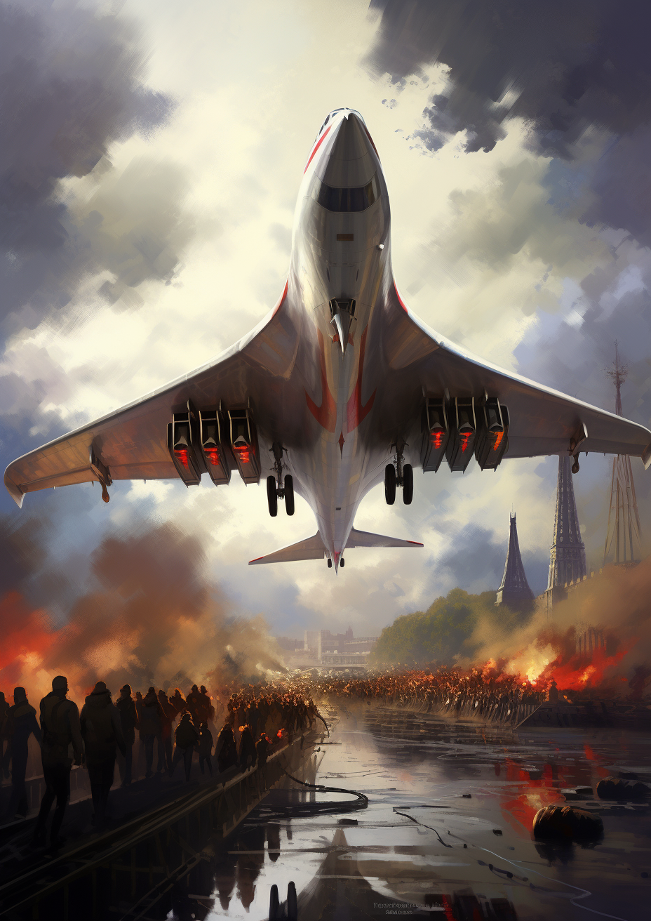 4. Exciting Concorde aviation marvel taking off.