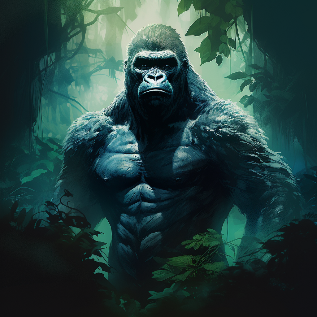 Svelte gorilla in the wild