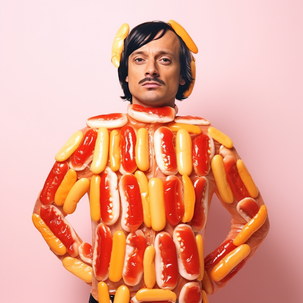 4. Funny hotdog person sticker image