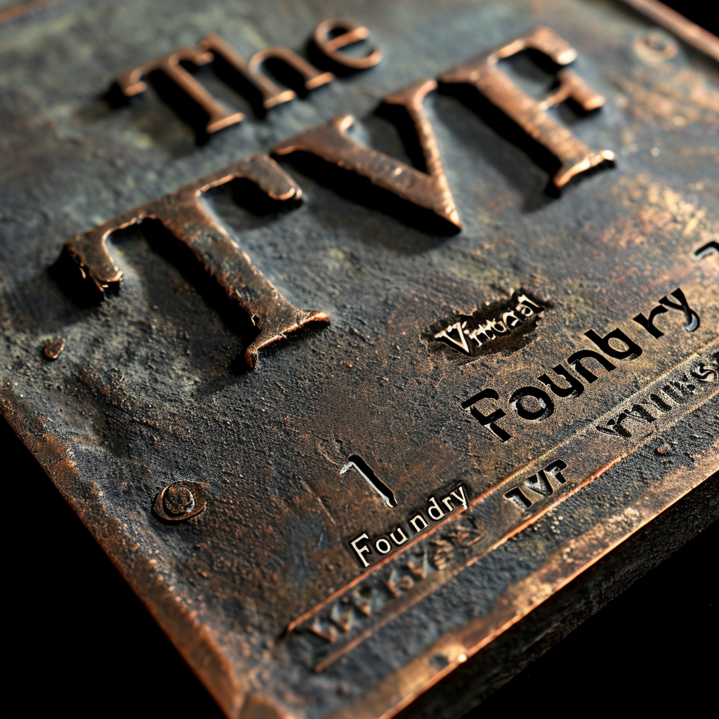 4. Bronze plaque logo with TVF initials