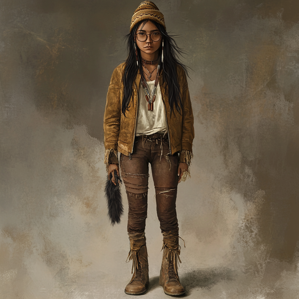 1900s Native American Woman in RDR2 Style Fashion