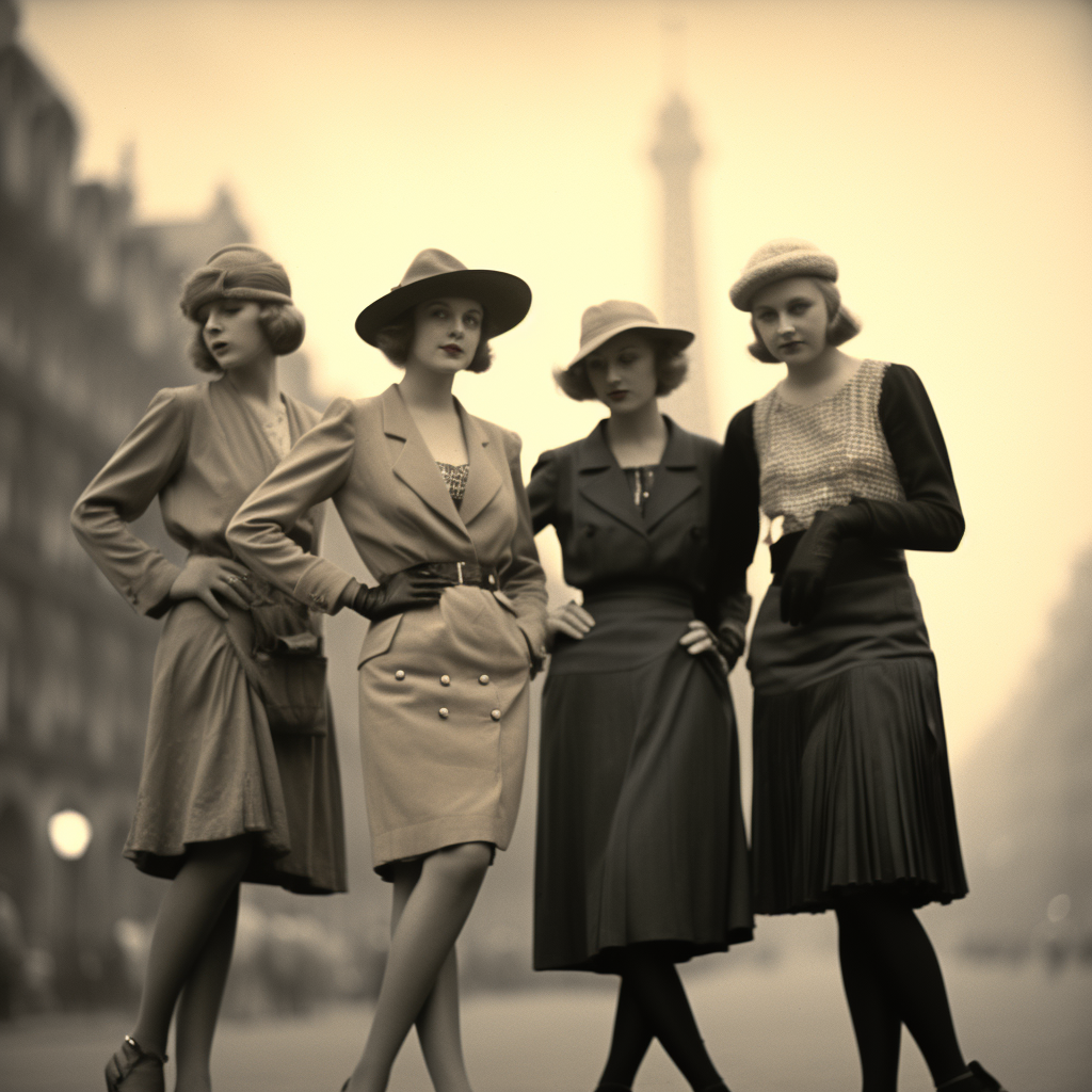 Fashion model in 1920s Paris