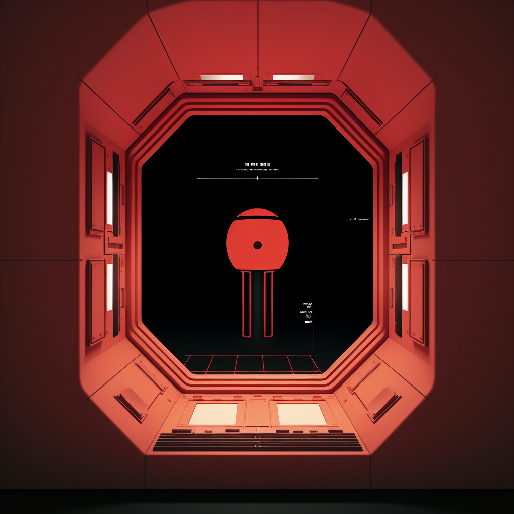 Minimalist image of HAL from 2001: A Space Odyssey