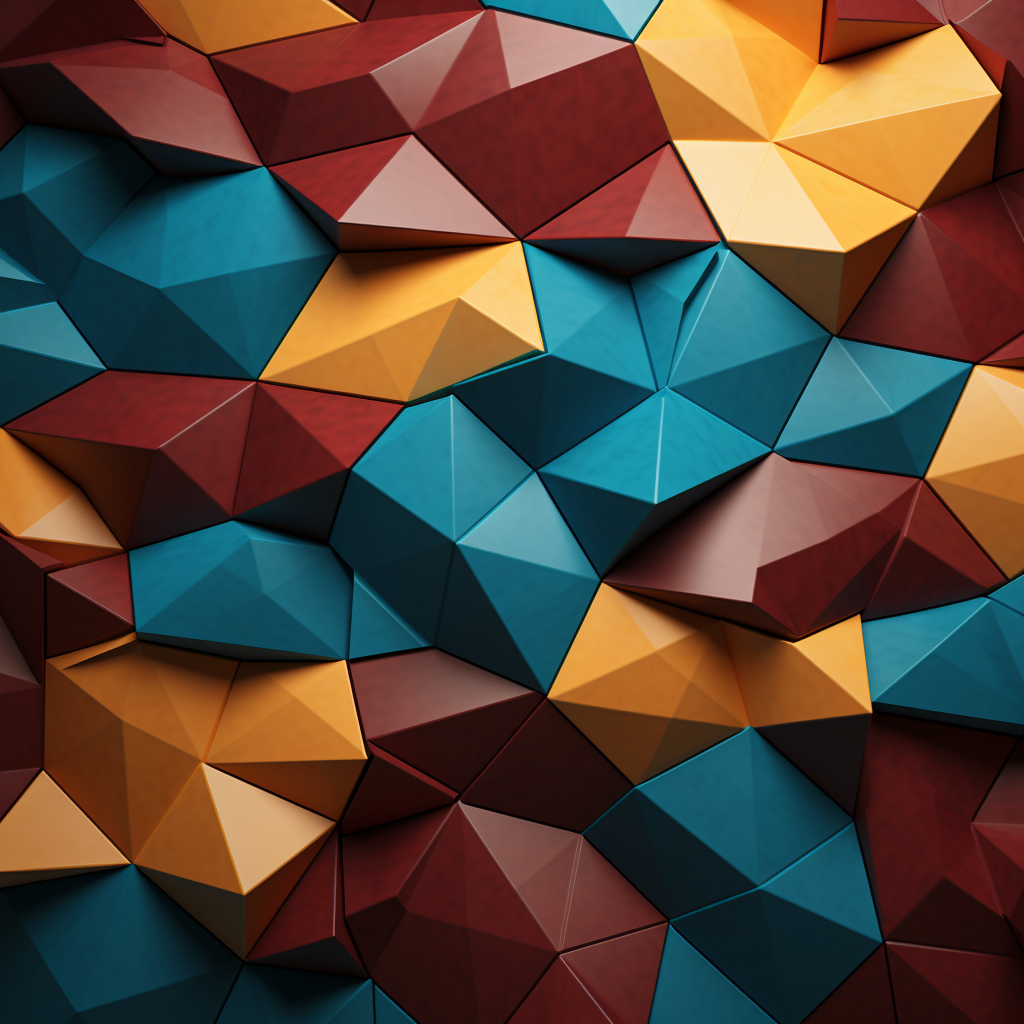 Colorful 3D Tessellation Polygon Art