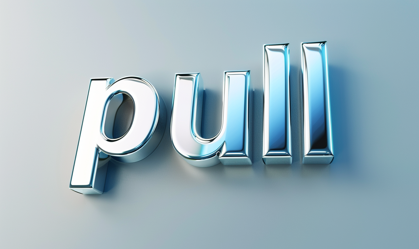 3D text with word  pull