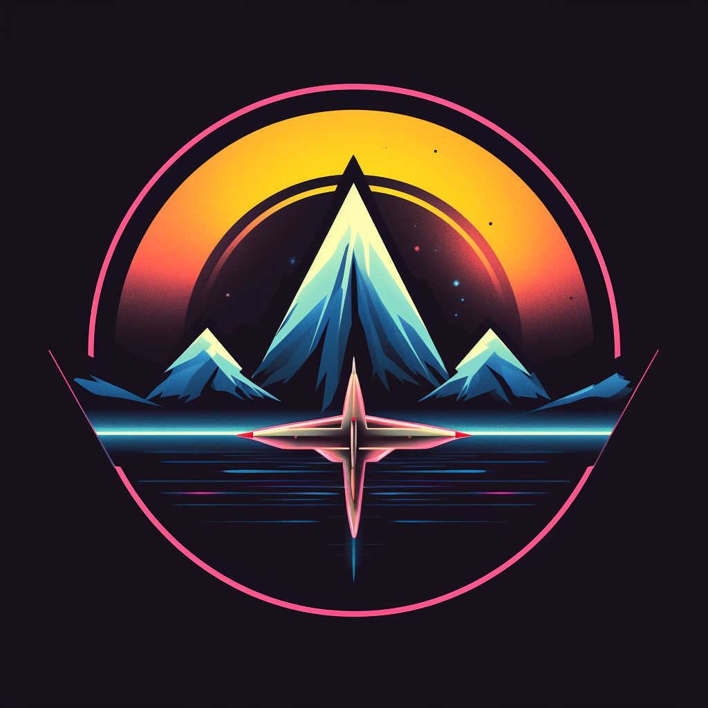 Colorful 80s Aerograph Logo Design