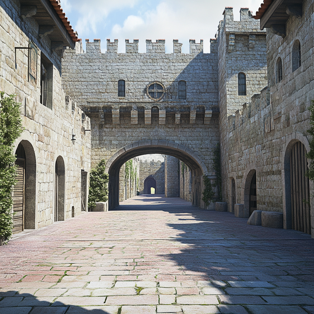 Beautiful ancient castle with Italian and Chinese architecture.