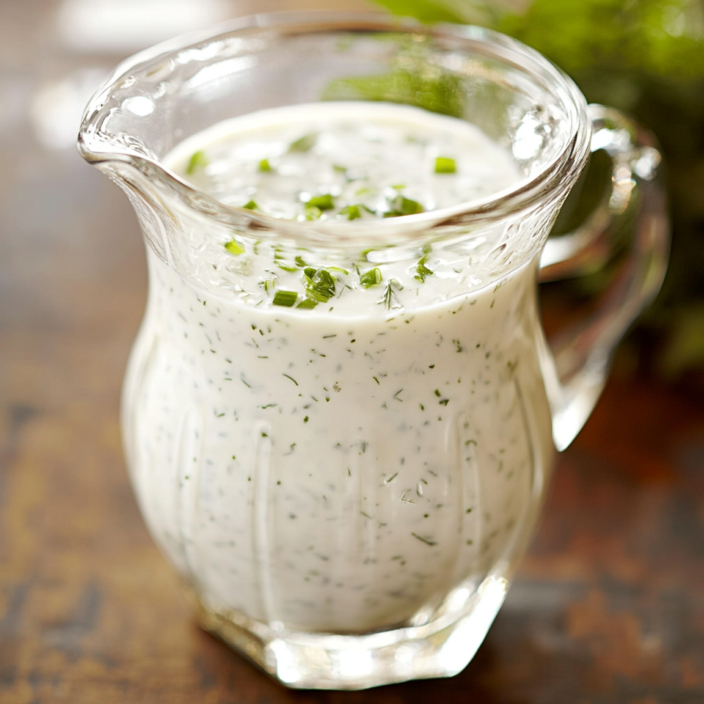 Creamy Buttermilk Dressing, bursting with fresh herbs and flavor.