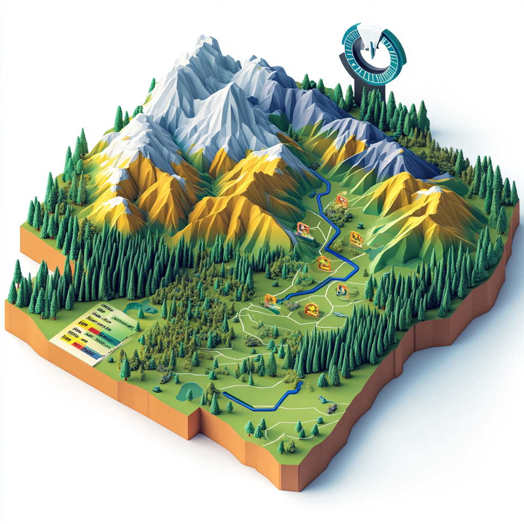 Create detailed 3D isometric map of Colorado.