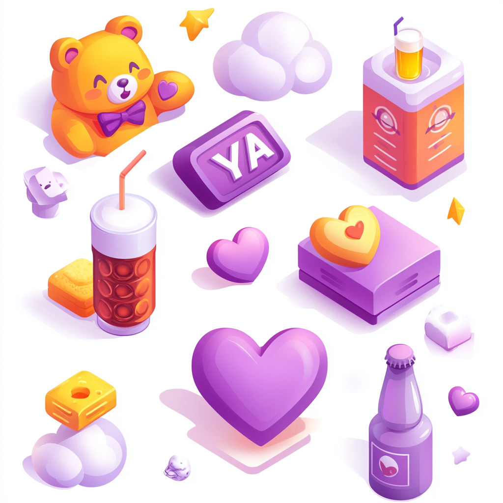 Cute 3D Emojis and Icons Vector Illustration Set