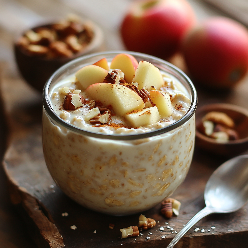 Essence of Mouthwatering Apple Pie Overnight Oats Captured