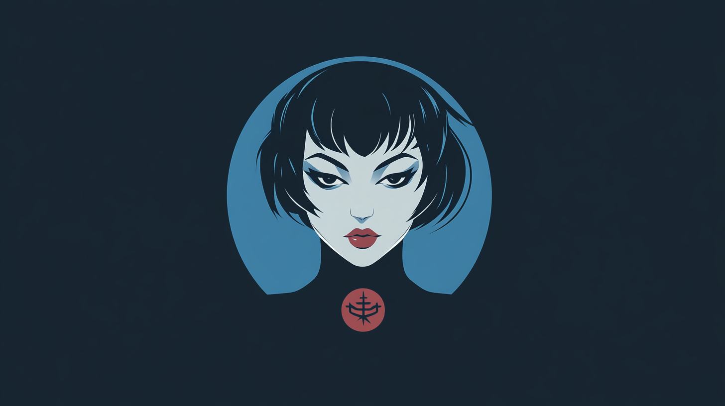 Hacking event logo in Quebec blue like Ghost in the Shell.