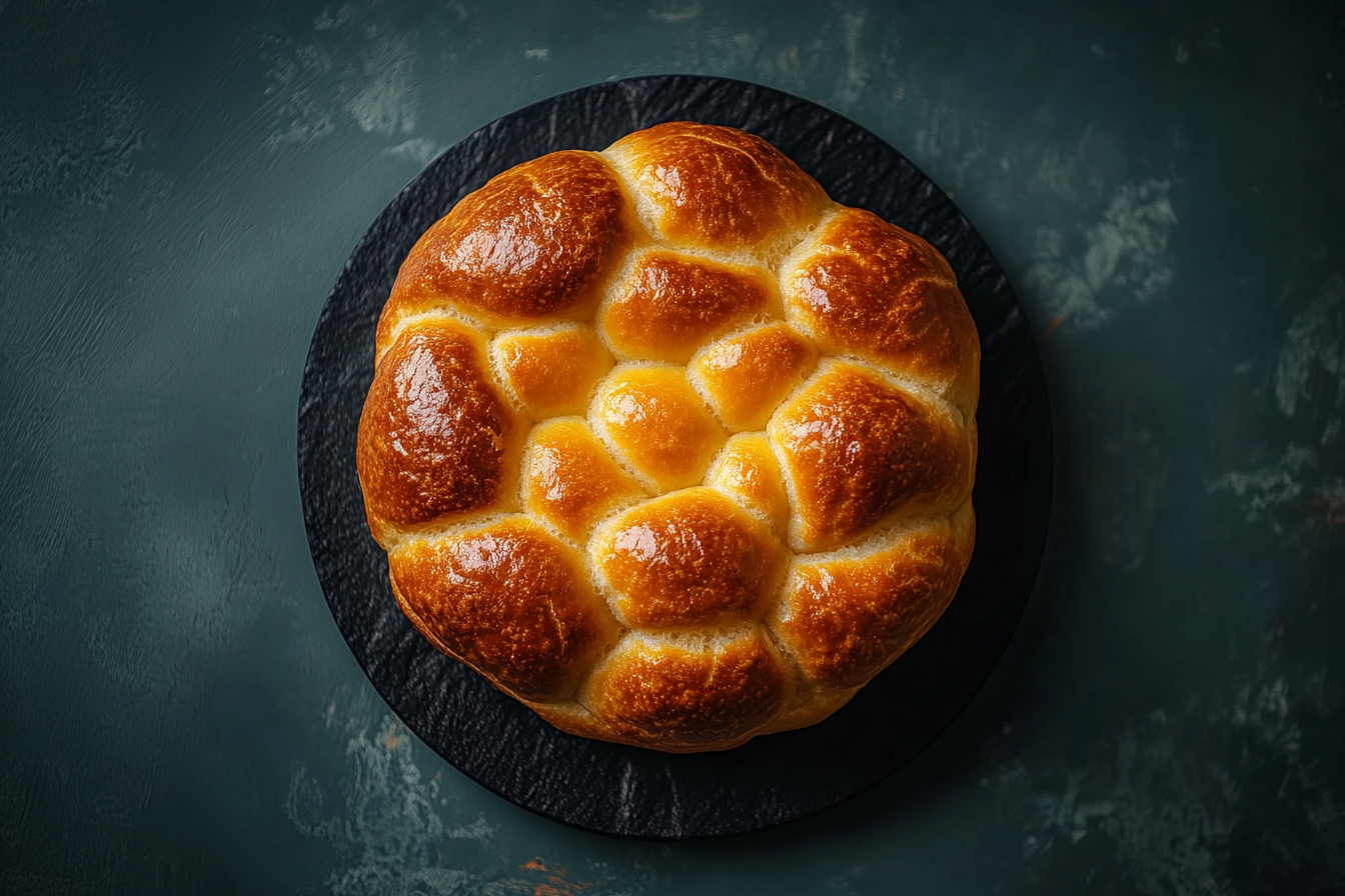 Luxurious close-up shot of tempting Cloud Bread.