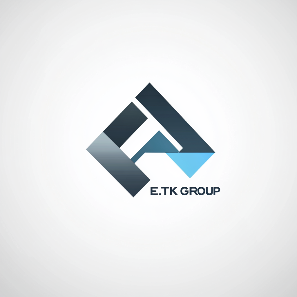 Modern, professional logo for 'E.T.K GROUP' on white.