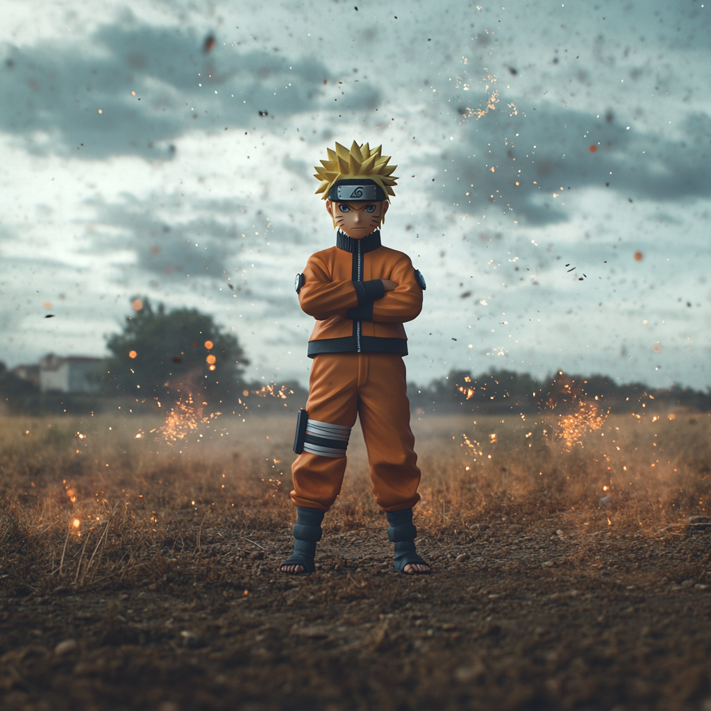 Naruto full body standing field sparks Sony A7R IV