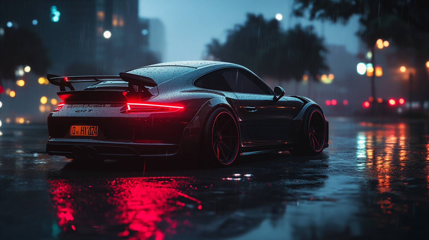 Need for Speed-style Porsche 911 GT, facelift, wide body.