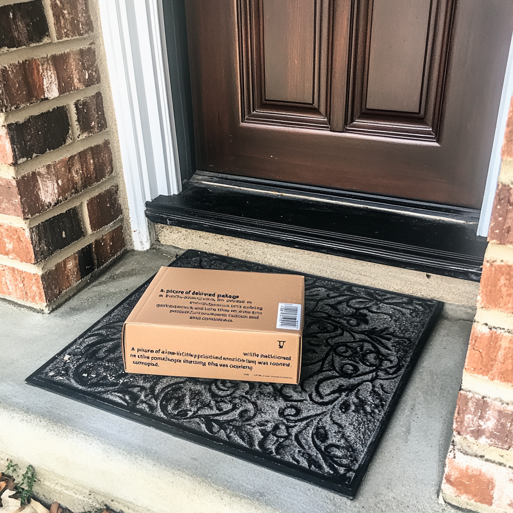 Package delivered on porch, in perfect condition.