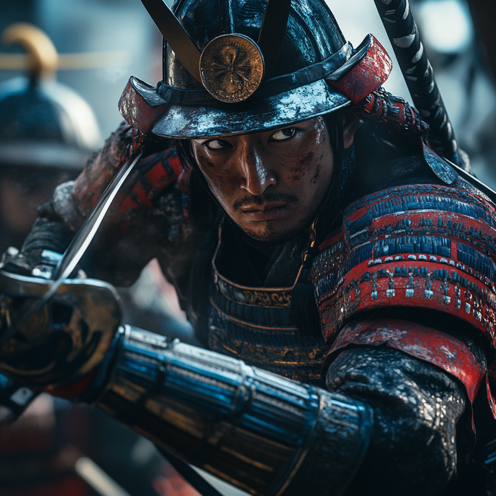 Samurai discipline and honor captured in UHD action shot.