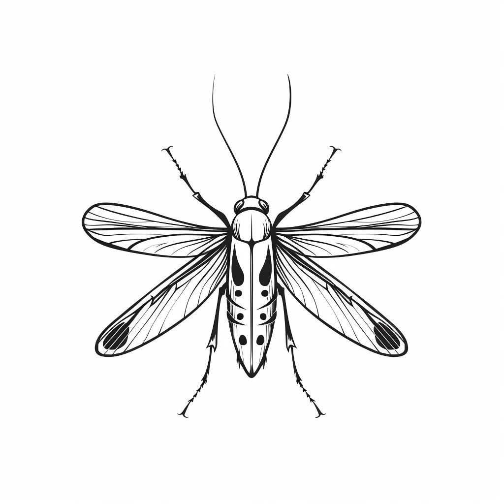 Sleek logo for lacewing insect publishing company.