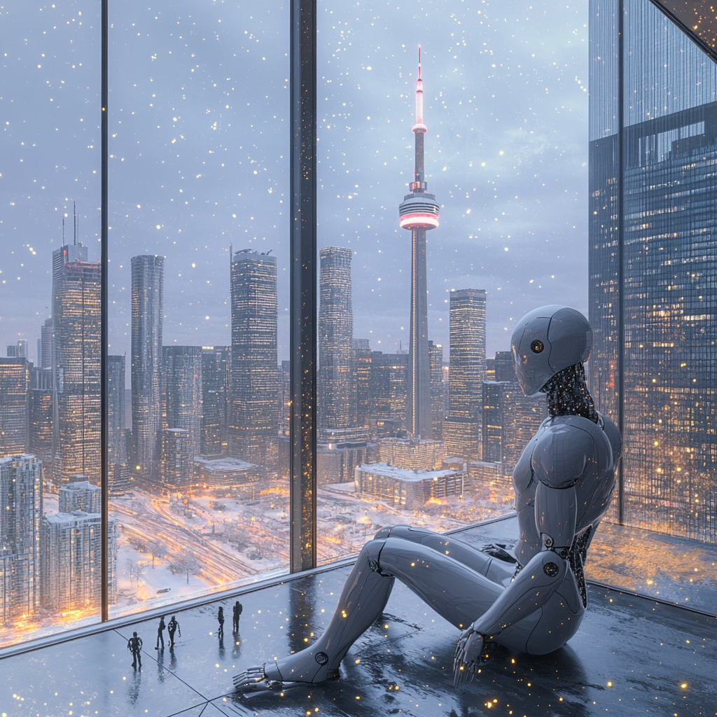 Toronto in future 7000s: creative, realistic, fascinating cityscape.