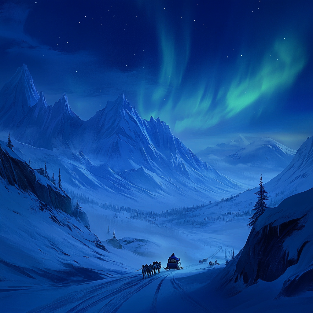 Whimsical concept art of Pixar movie mountains.