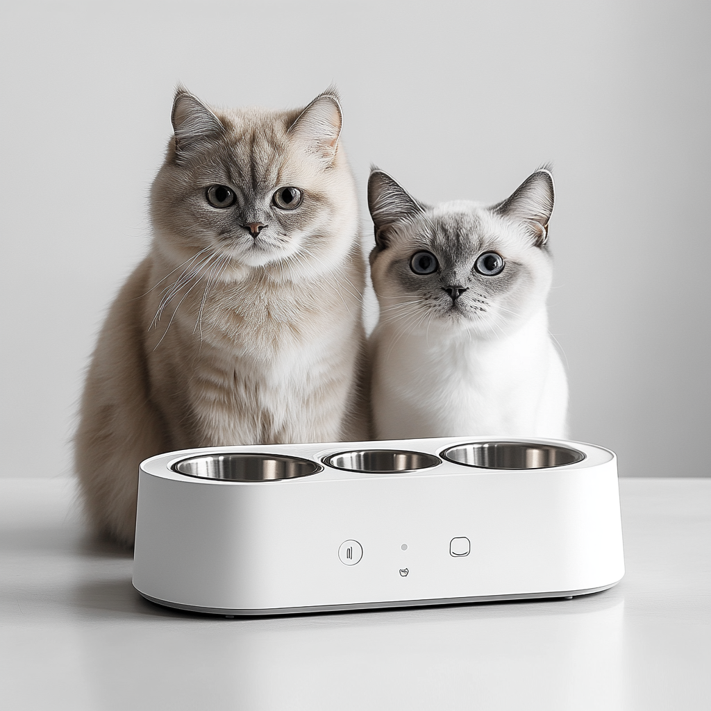 White Automatic Feeder for Cats and Dogs Sale Photos 