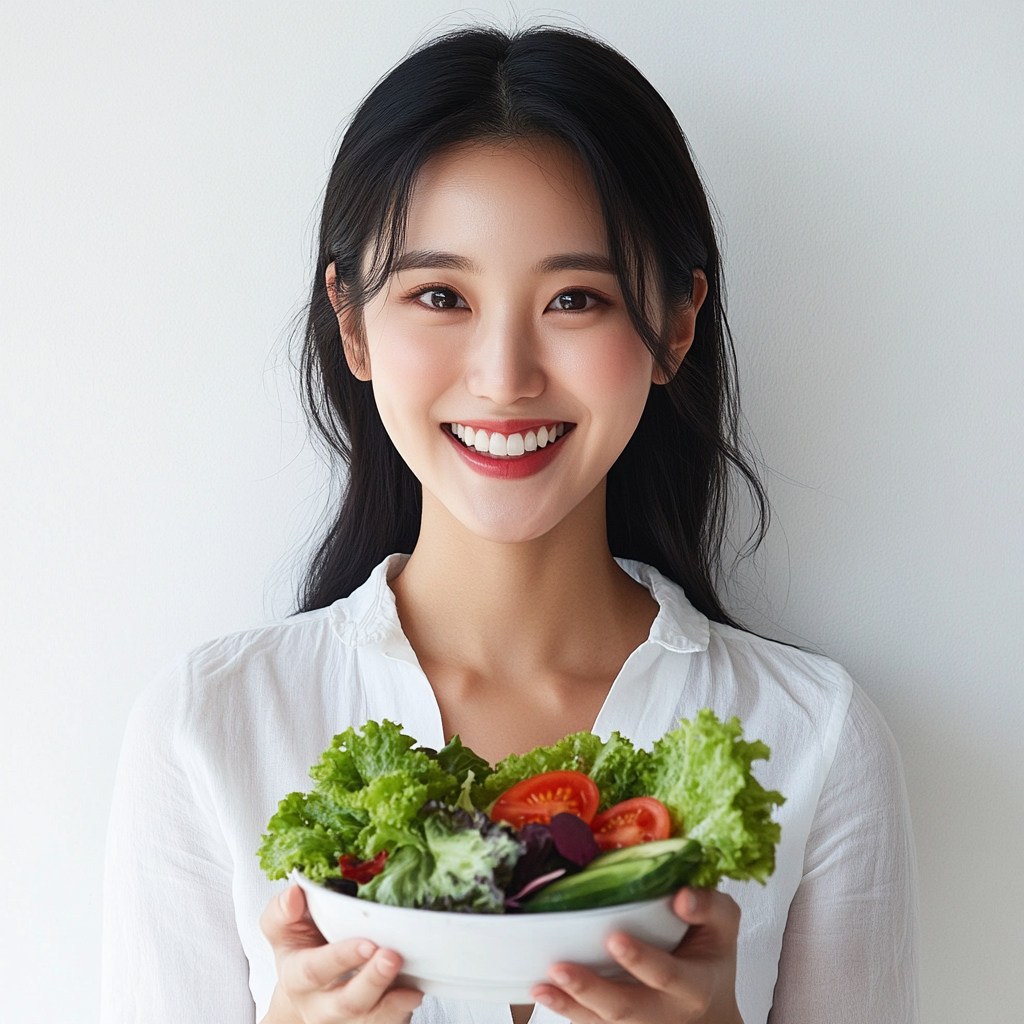 Woman in 30s enjoys health foods, yoga, Pilates, SNS.