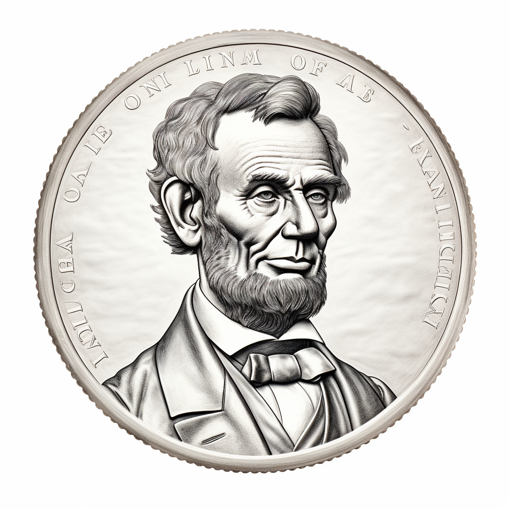 Engraved portrait of Abraham Lincoln