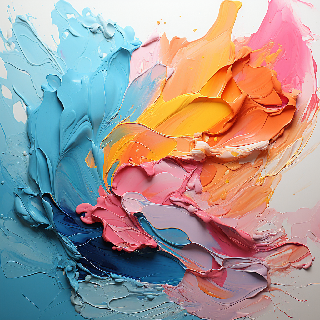 Colorful abstract painting by Cristina Dela Valentina