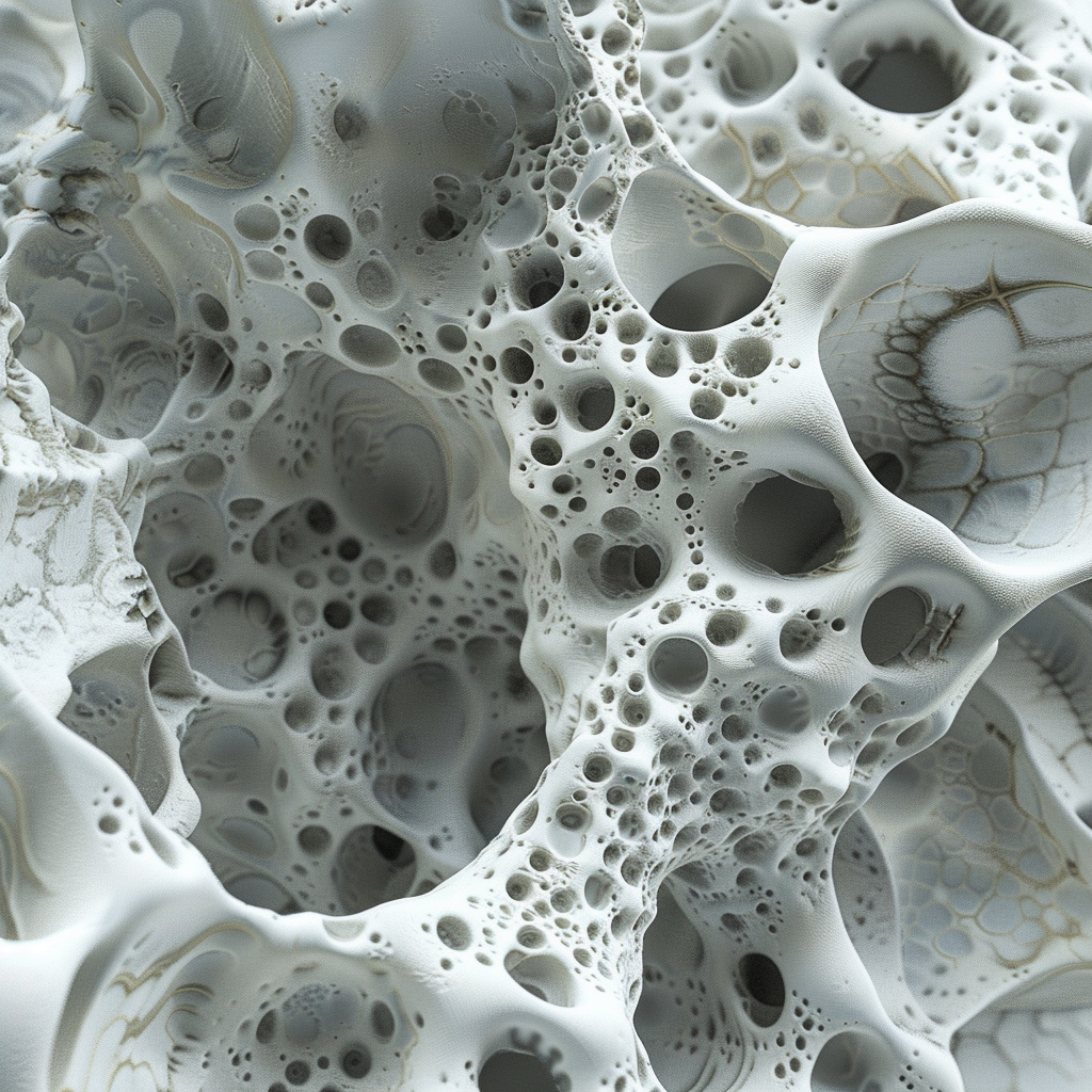 dense bone-like sculpture textures