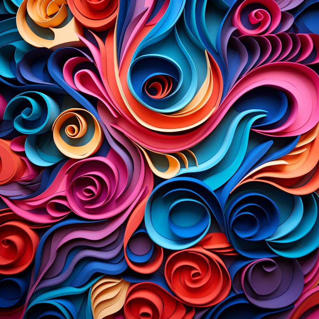 Abstract background crafted cheerful paper detail