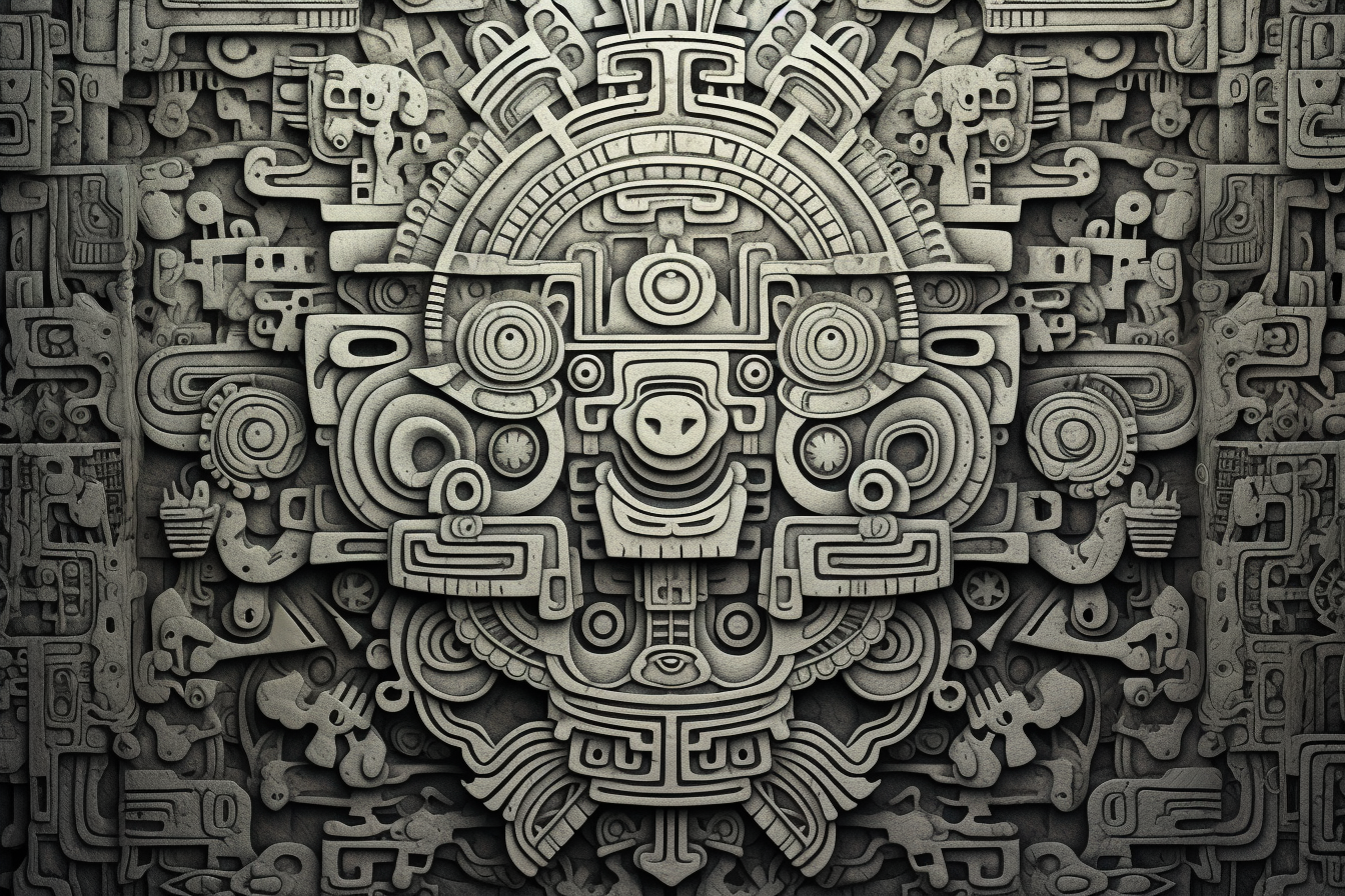 Engraved Abstract Aztec Pattern