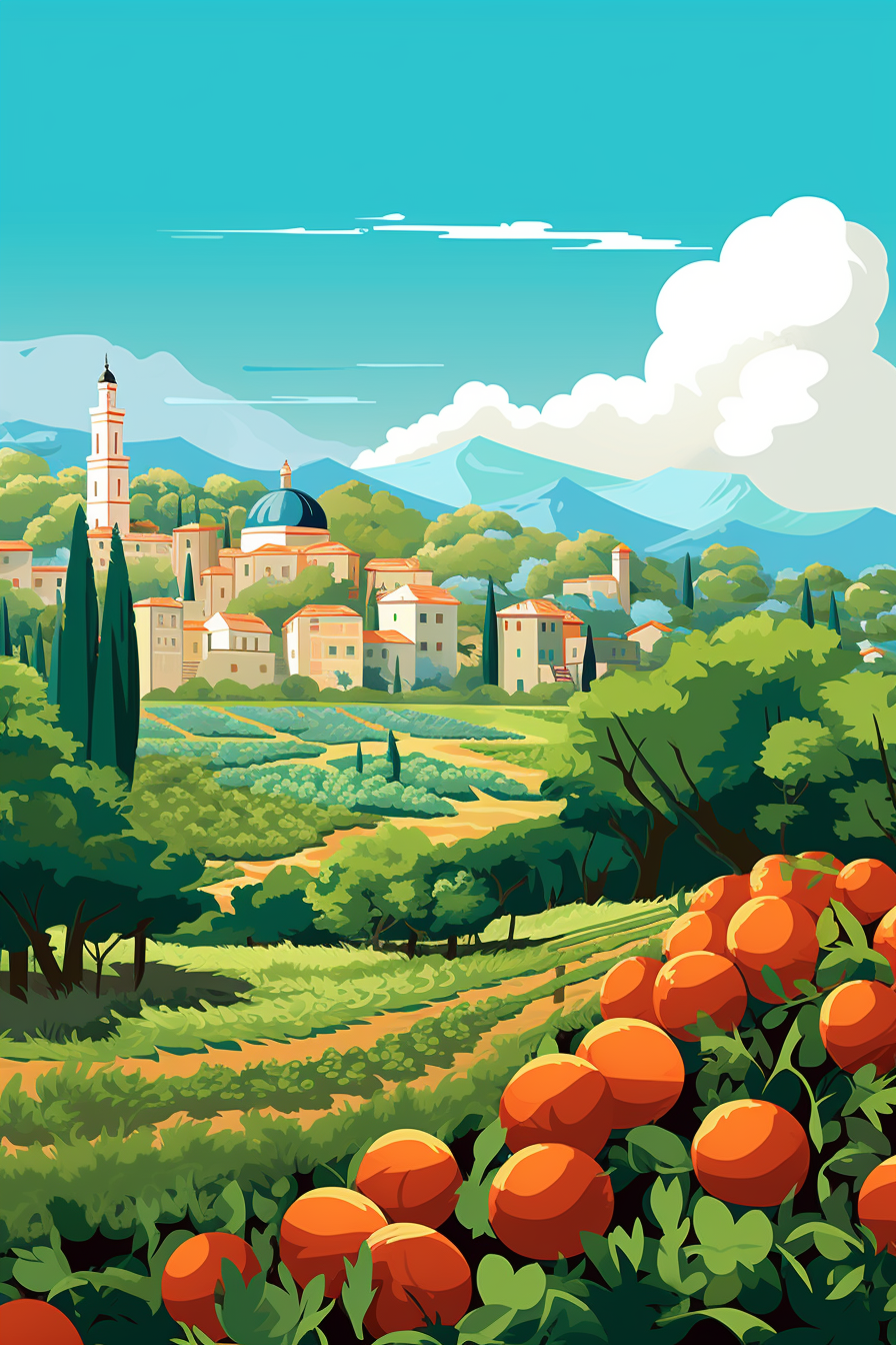 Agri City in Turkey Vector Art