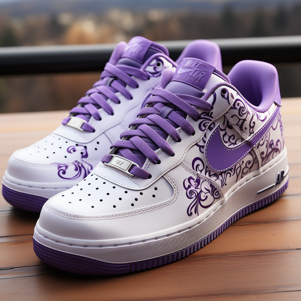 Stylish Air Force One Sneakers with Prince-inspired design