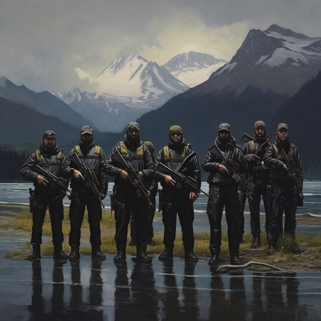 Alaska Watchmen in Majestic Natural Setting