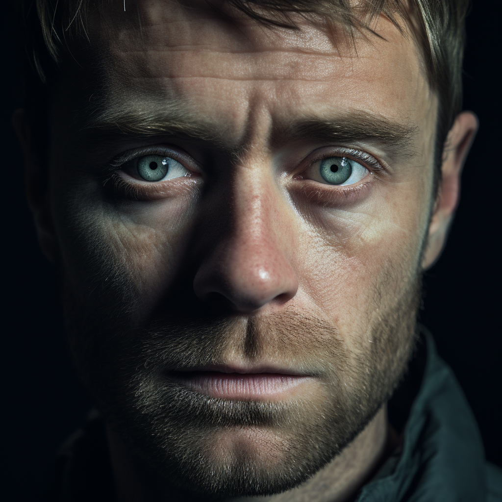 Hyperealist portrait of Damon Albarn