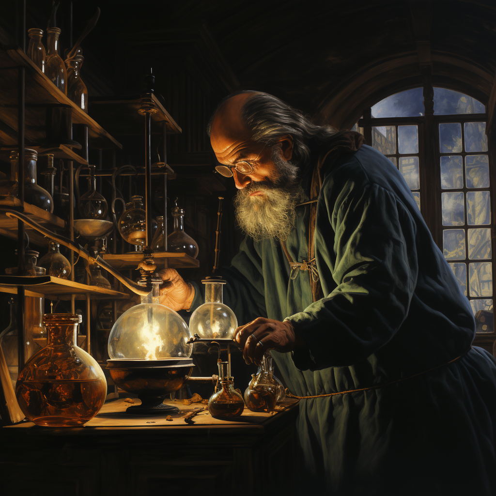 Alchemist laboratory photo