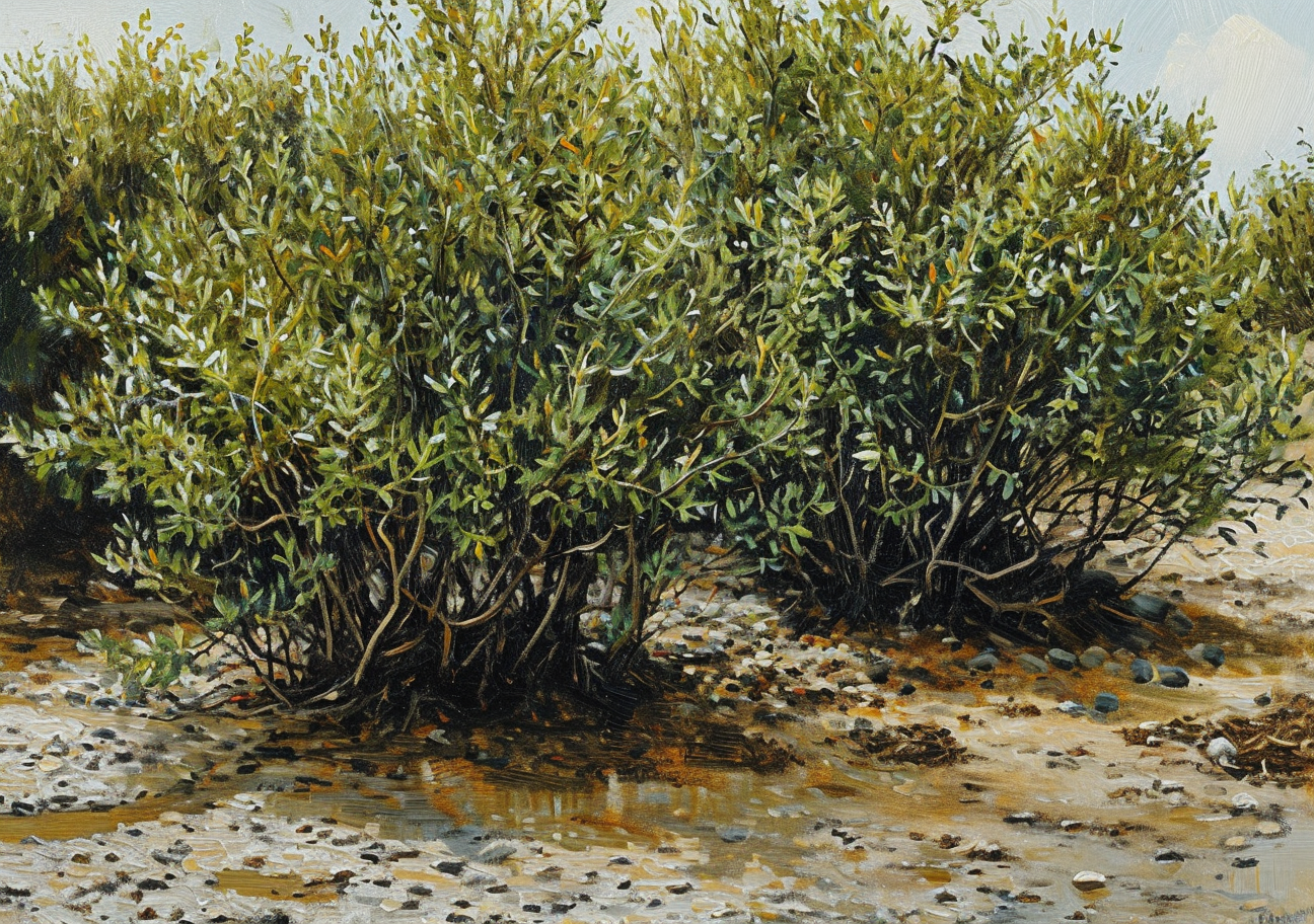 Thickets of Alders and Willows on Pebble Soil