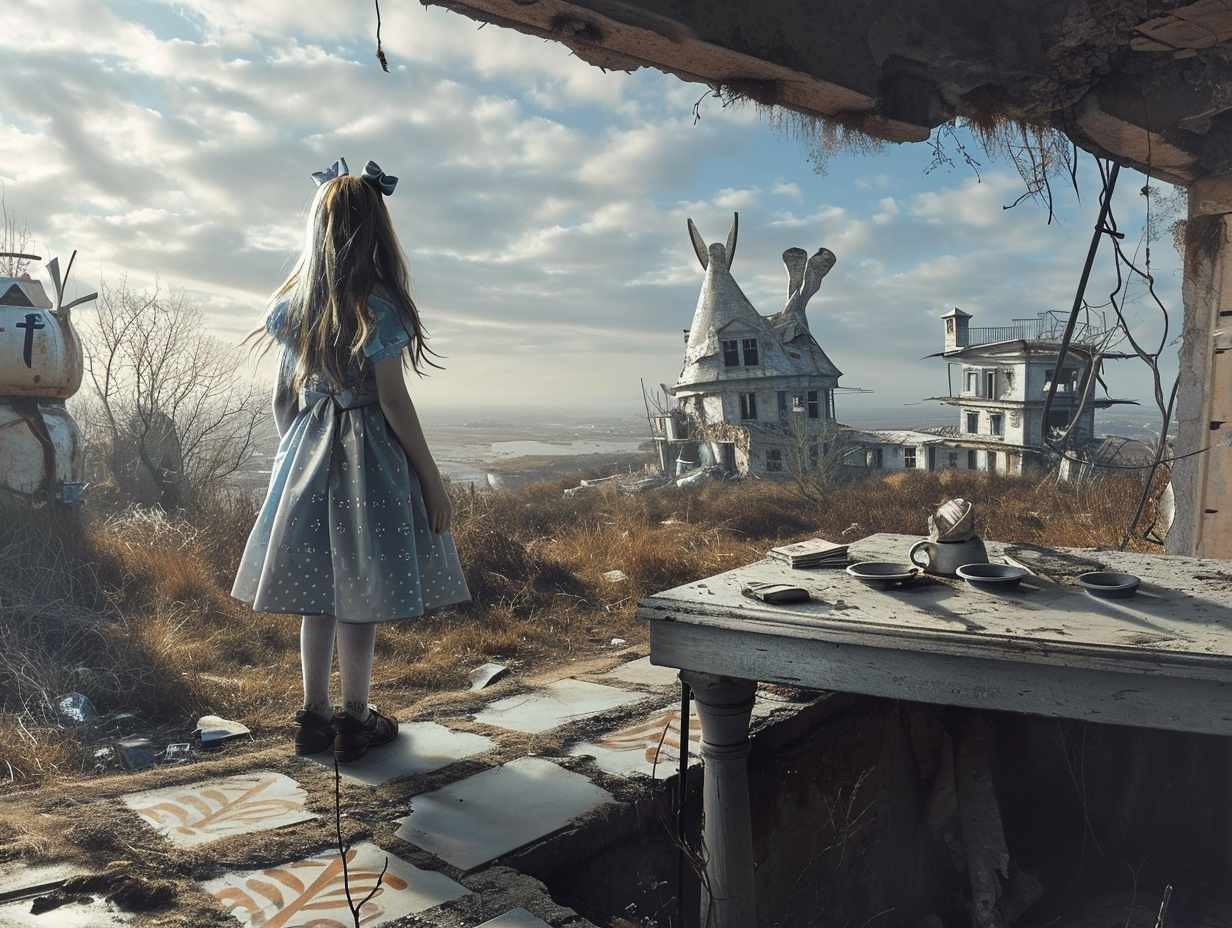 Alice in Wonderland Post Apocalyptic Artwork