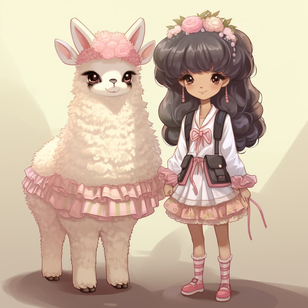 Alpaca showcasing differences in anime style