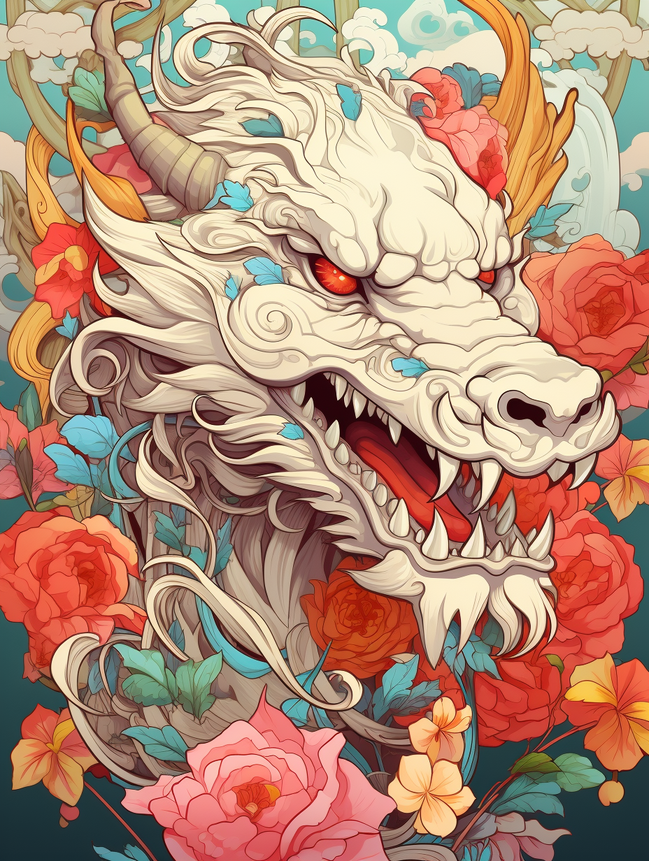 Colorful Chinese Dragon Artwork