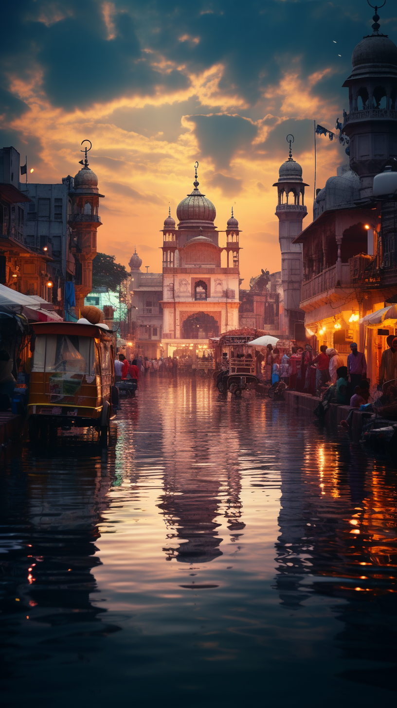 A captivating image showcasing Amritsar city in Punjab