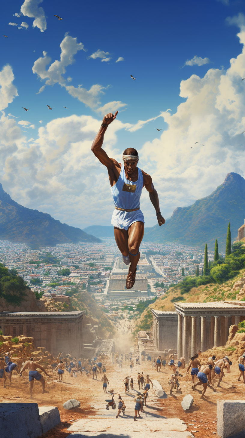 Hyper realistic image of Ancient Greece Olympic Games